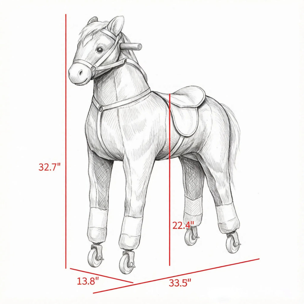 Chestnut Walking Ride-On Horse
