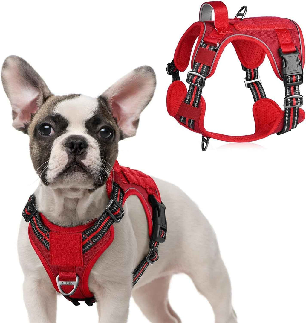 No-Pull Tactical Dog Harness MOLLE Vest with Handle