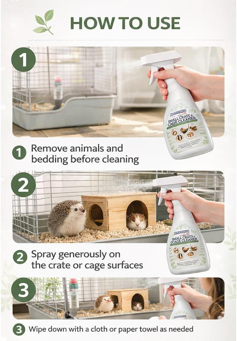 Atlantic Rush Small Animal & Bird Cage Cleaner Spray – 24 oz