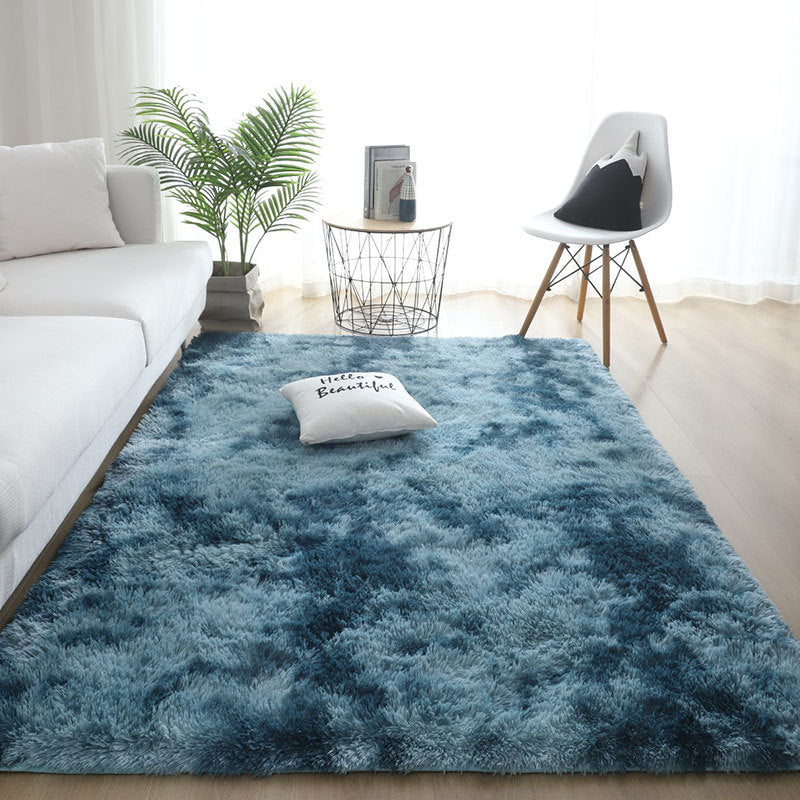 Silk Hair Tie-dyed Carpet Hair Plush Living Room Bedroom And Household