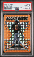 Graded 2022 Panini Mosaic Oneil Cruz #RD5 Rookie Debut Orange Fluorescent #/99 RC Baseball Card PSA 10 Gem Mint