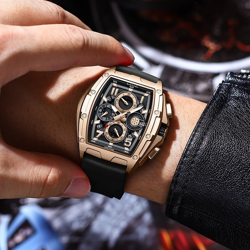 Men's Multifunctional Waterproof Calendar Watch