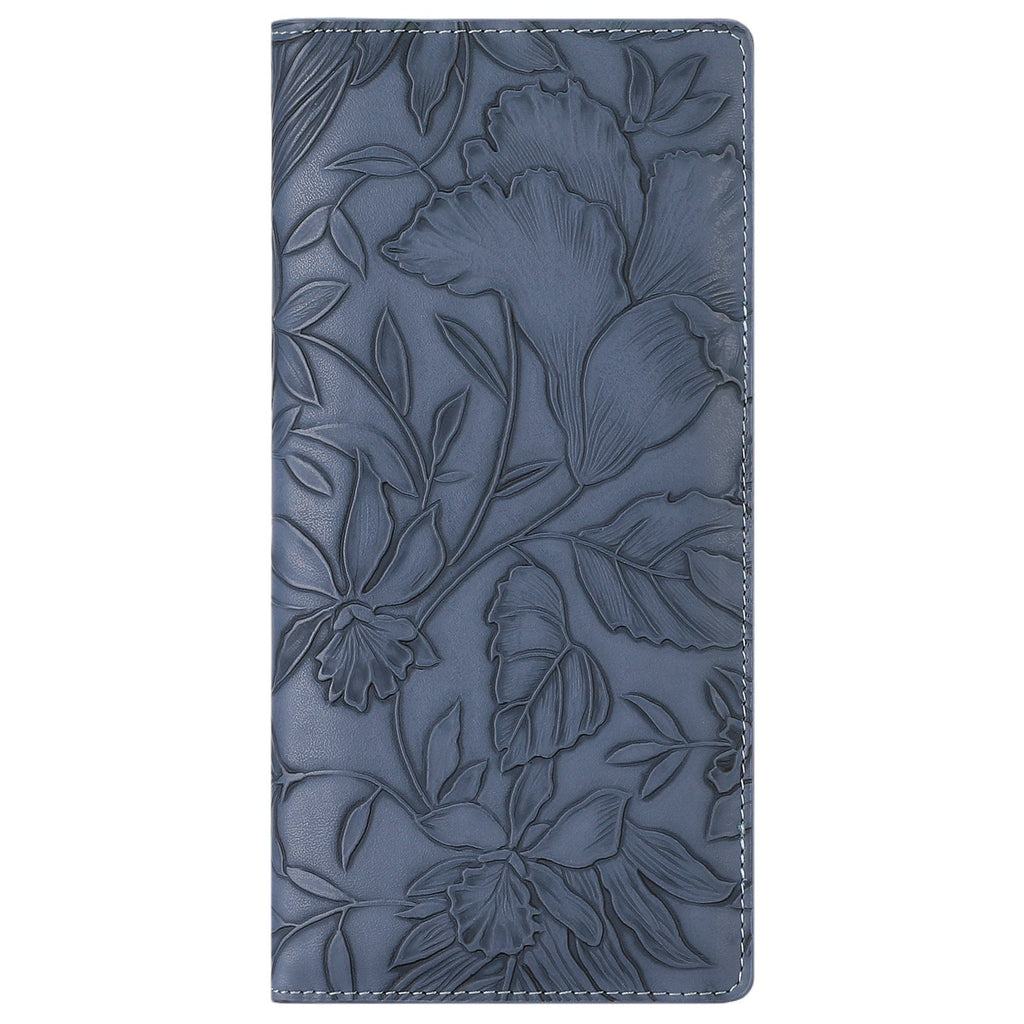 Floral Carved Womens Long Wallet With Embossed Pattern