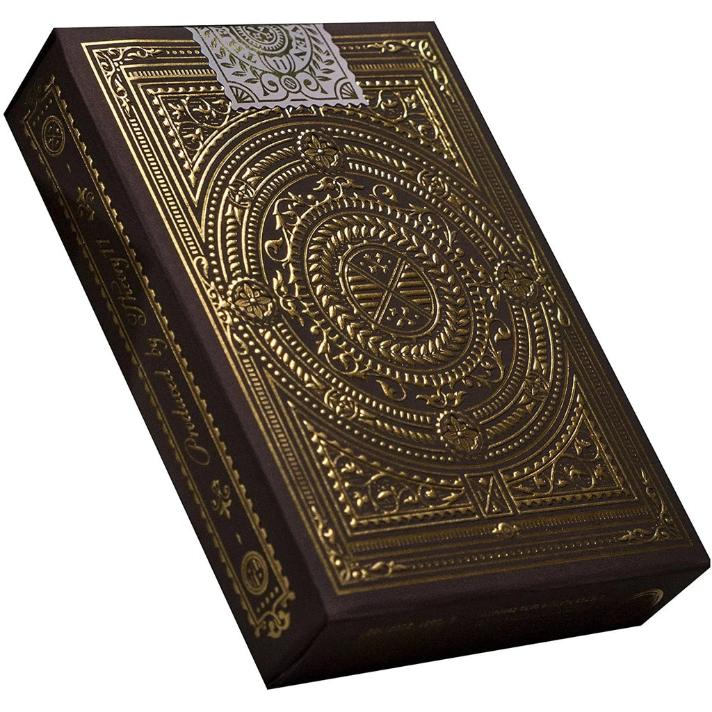 Theory11 Medallions Playing Cards – Deep Brown & Gold Foil Luxury Deck