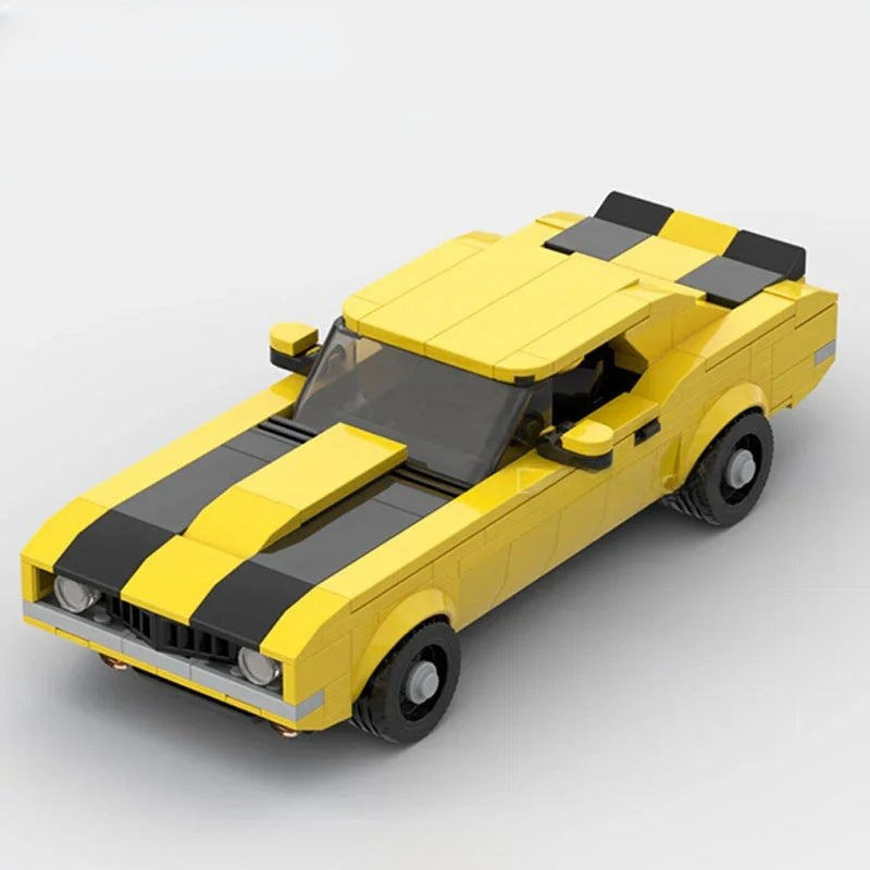 Camaro Z28 Classic Muscle Custom Lego Cars Minifigures Building Block Toys