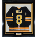 Framed Autographed/Signed Cam Neely 35x39 Boston Black Hockey Jersey JSA COA