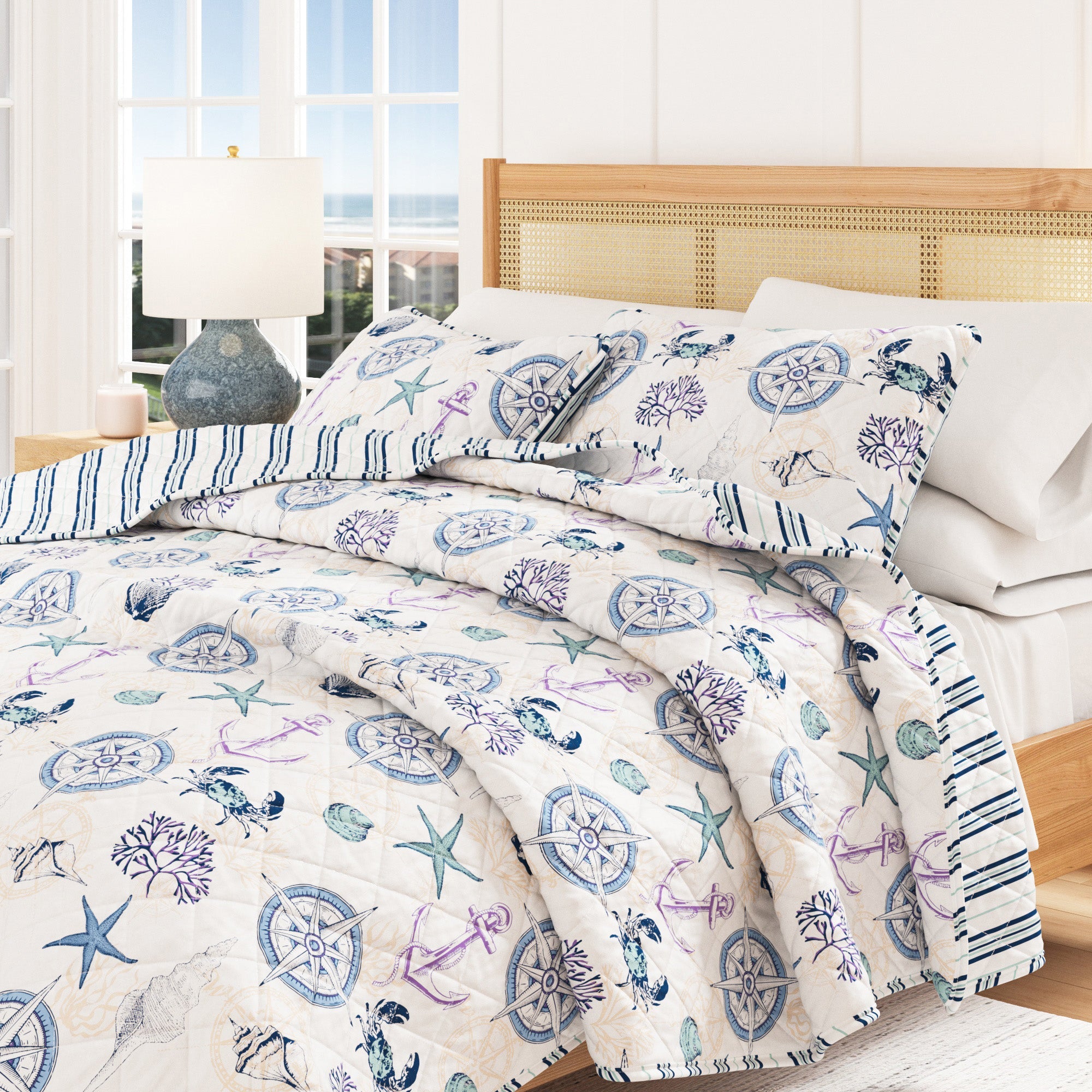 Azure Collection Coastal Quilt Set
