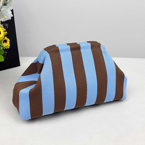 Pinstripe Coffee Blue