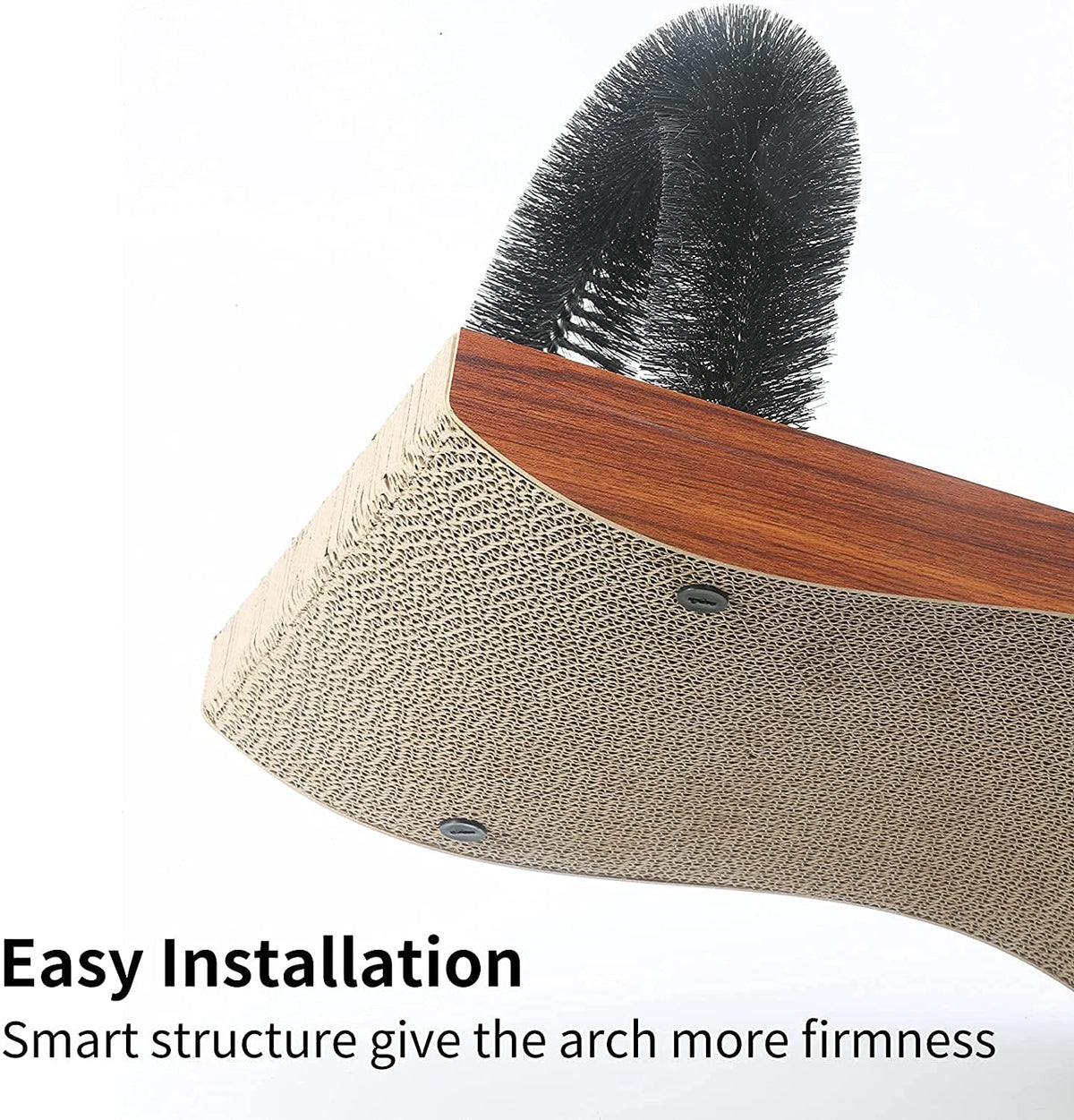 Cat Self Groomer Arch Scratcher & Massager with Scratch Pad