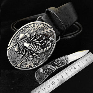Scorpion Head Knife Black Belt