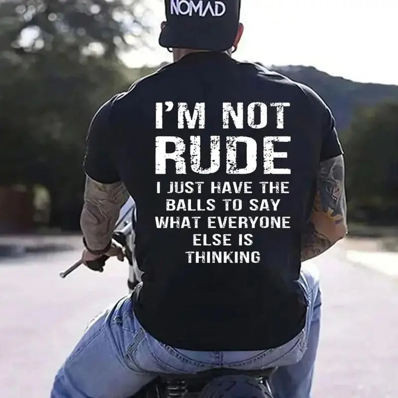 "I’m Not Rude" Print Men’s t-shirt
