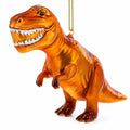 T-Rex Dinosaur Glass Christmas Ornament