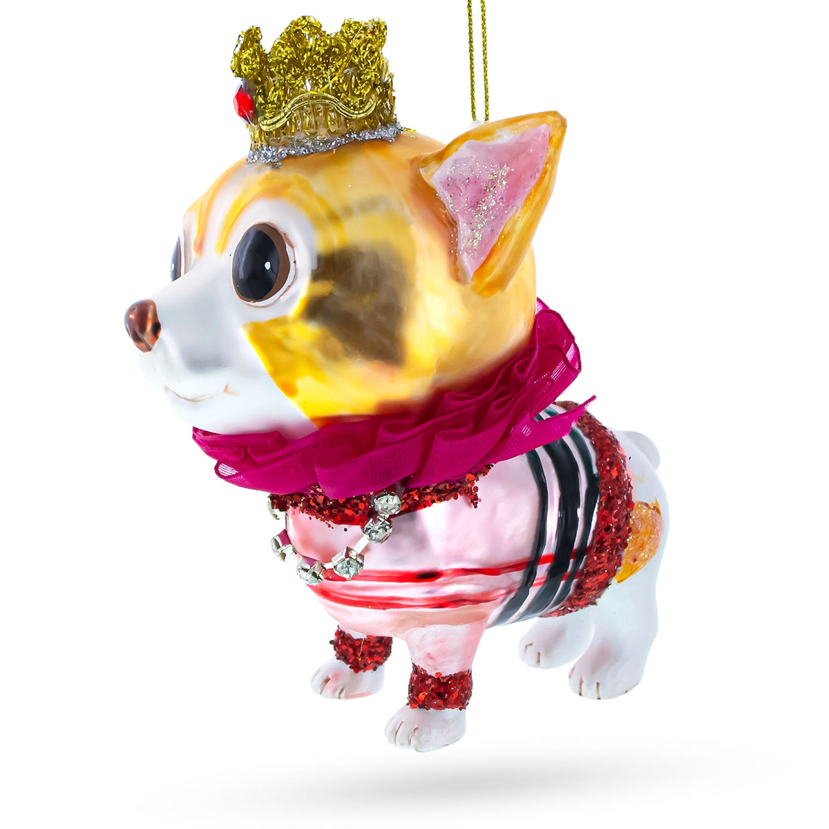 Chihuahua Glass Christmas Ornament