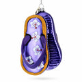 Colorful Flip Flops Glass Christmas Ornament