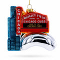 Chicago Travel Attractions Glass Christmas Ornament