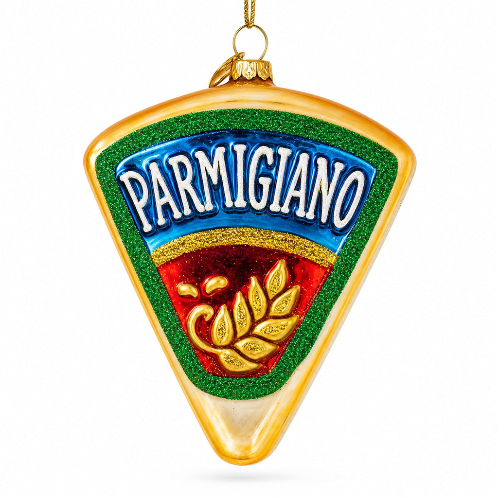 Italian Cheese Glass Christmas Ornament