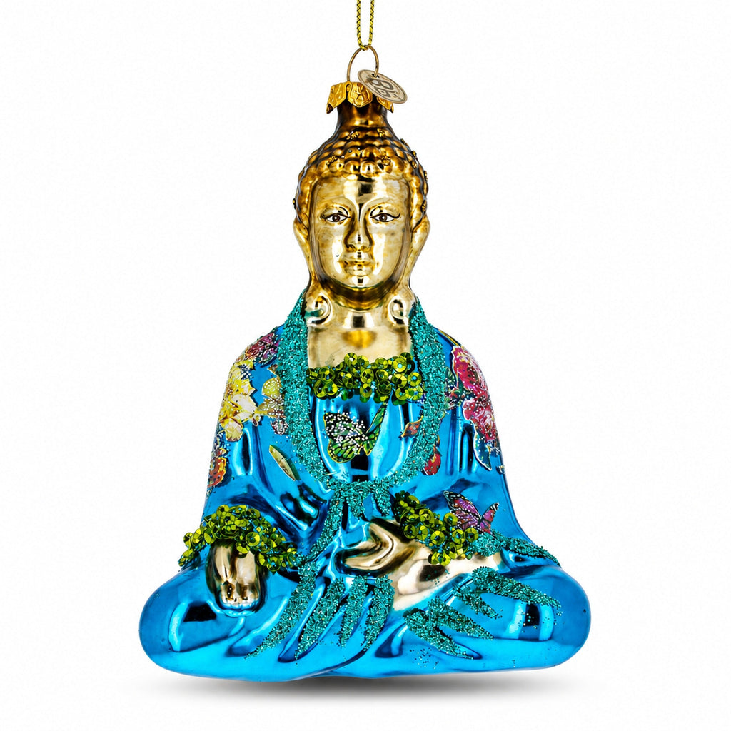 Buddha Glass Christmas Ornament