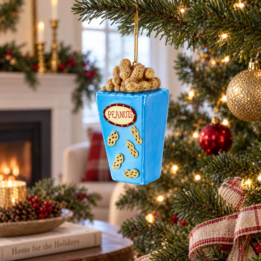 Bag of Peanuts Glass Christmas Ornament