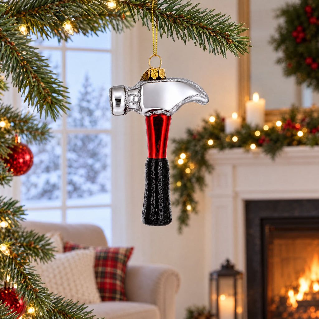 Hammer Glass Christmas Ornament