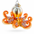 Octopus Glass Christmas Ornament