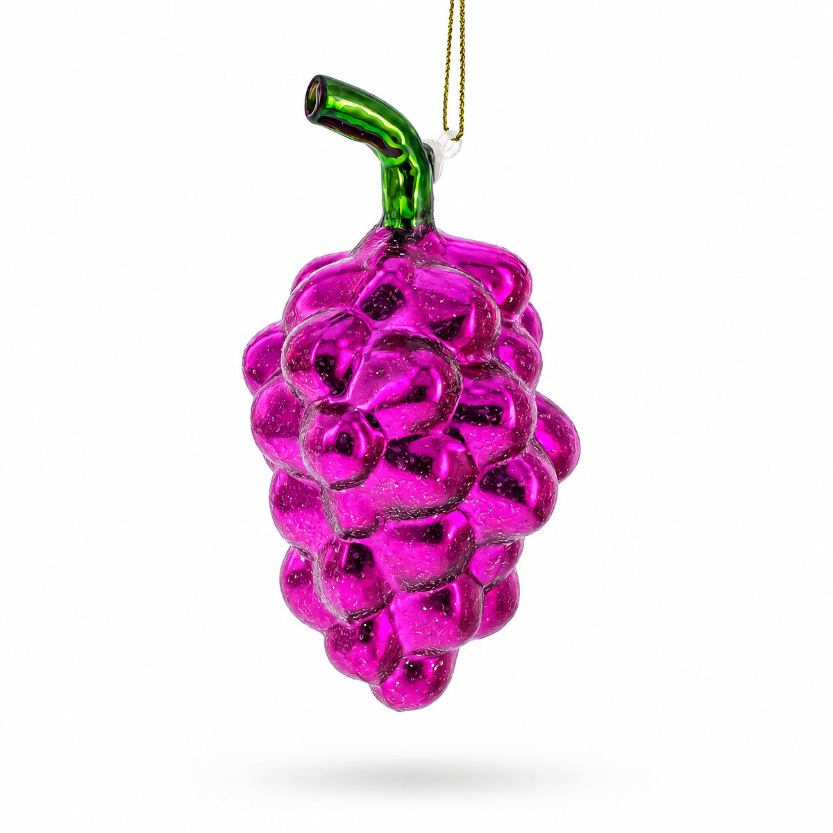 Purple Grapes Glass Christmas Ornament