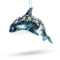 Orca Whale Glass Christmas Ornament
