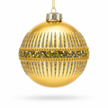 Glittering Gold Glass Christmas Ornament