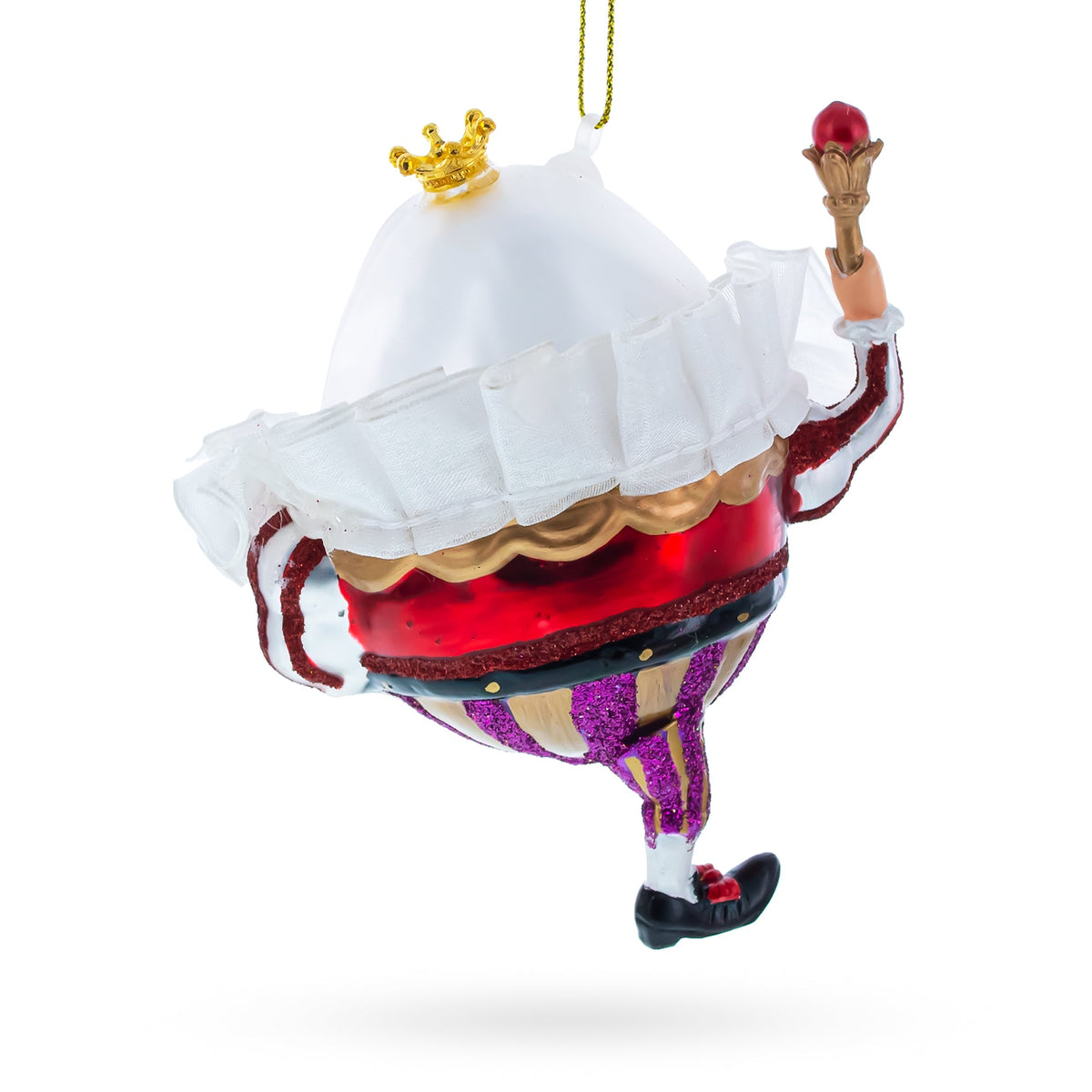 Regal Egg King Glass Christmas Ornament