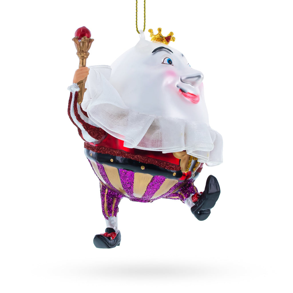 Regal Egg King Glass Christmas Ornament