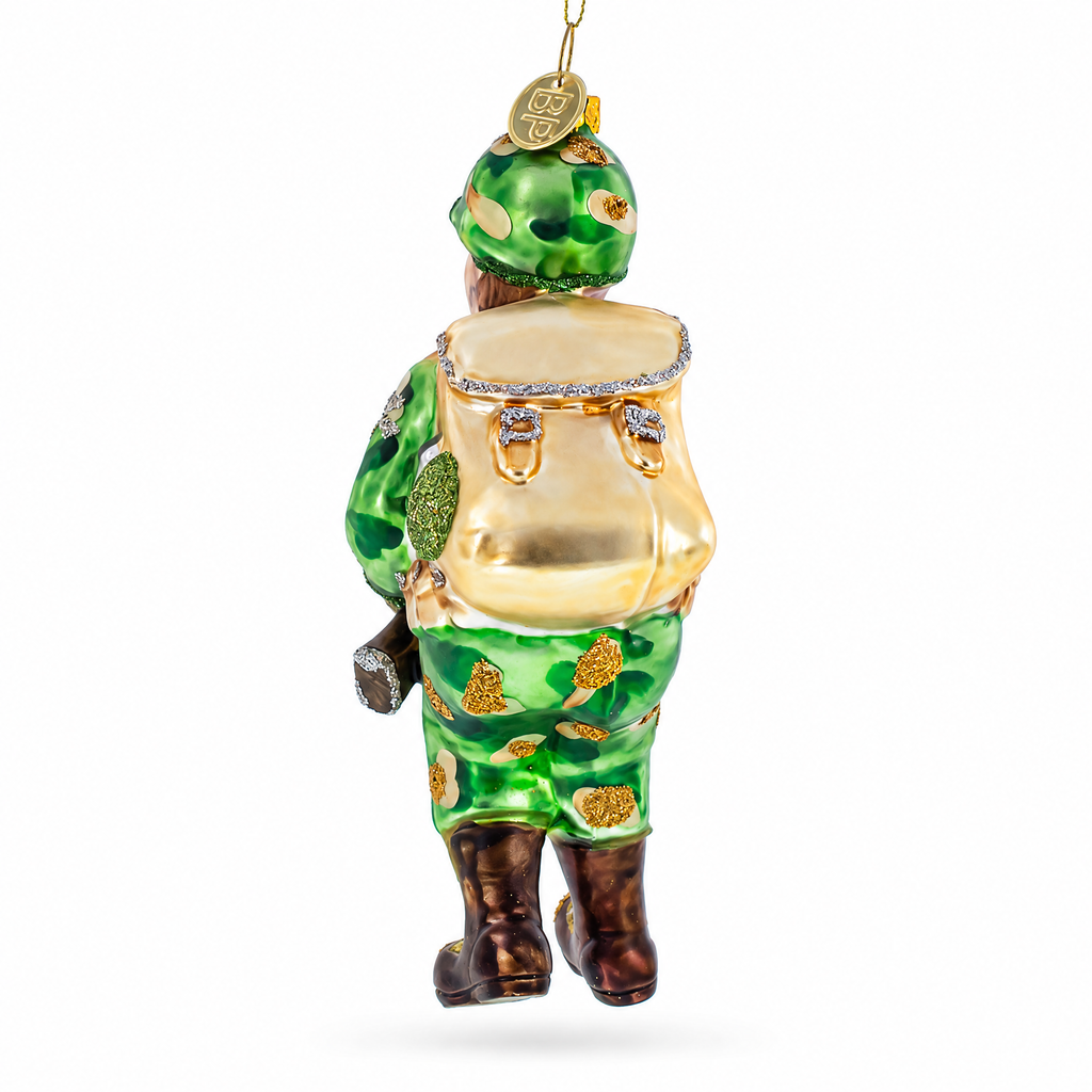 Soldier Glass Christmas Ornament