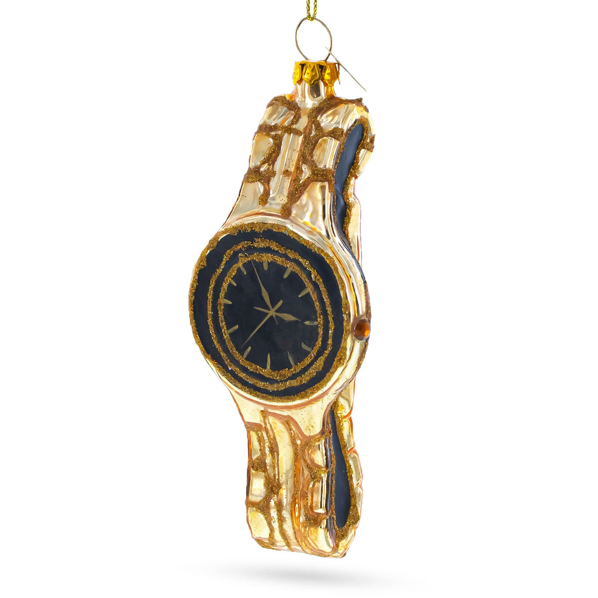 Golden Watch Glass Christmas Ornament