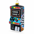 Retro Arcade Machine Glass Christmas Ornament