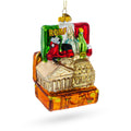Rome, Italy Landmarks Glass Christmas Ornament