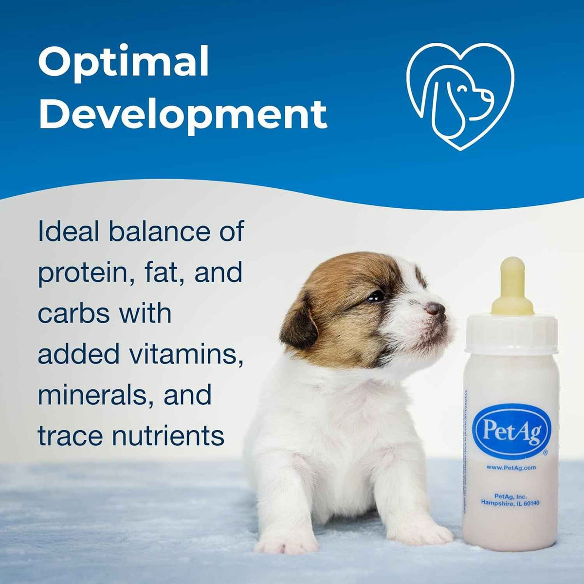 Puppy Milk Replacer 12oz Powder Prebiotics Probiotics Newborn Formula