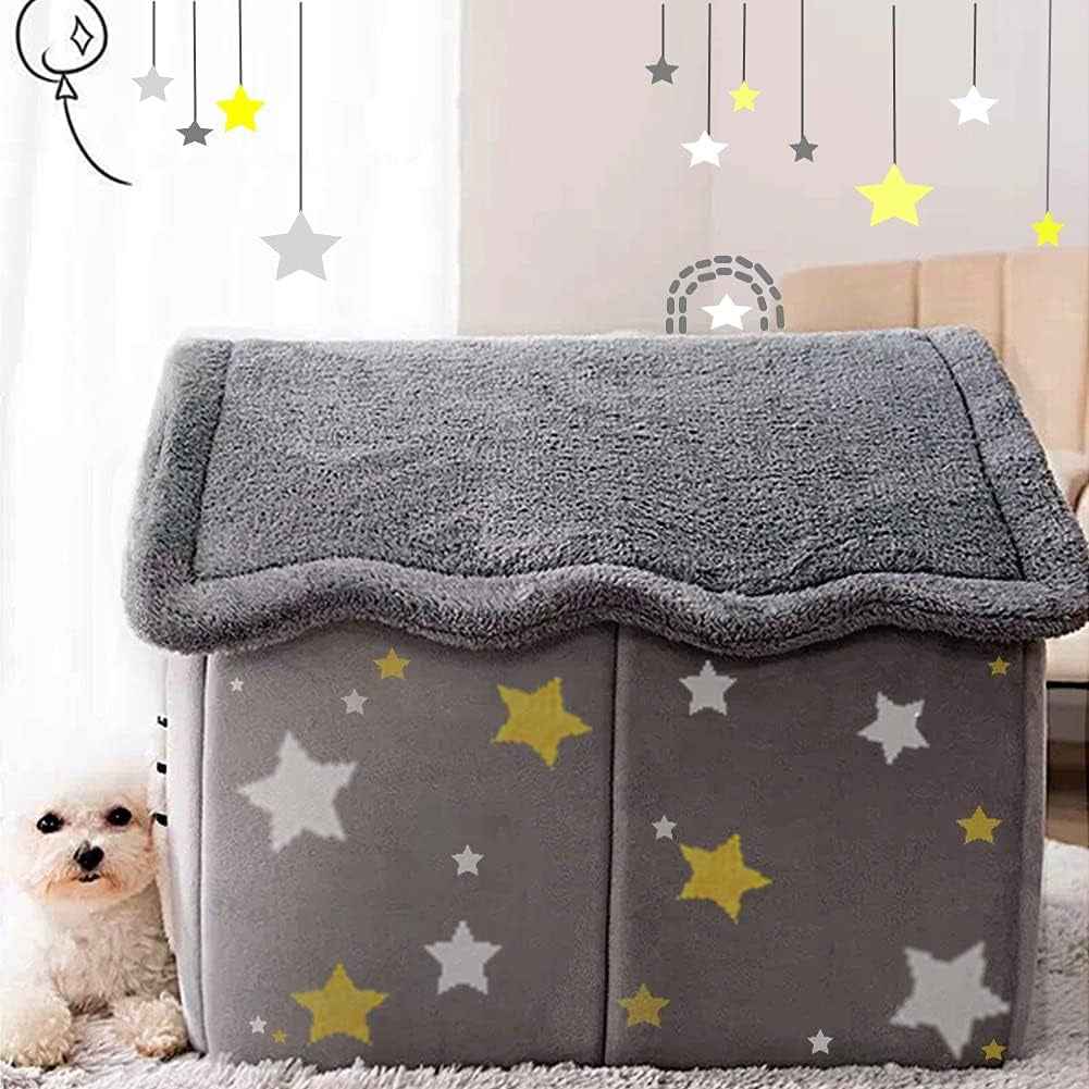 Indoor Dog House Bed Memory Foam Foldable Washable Small Medium Large