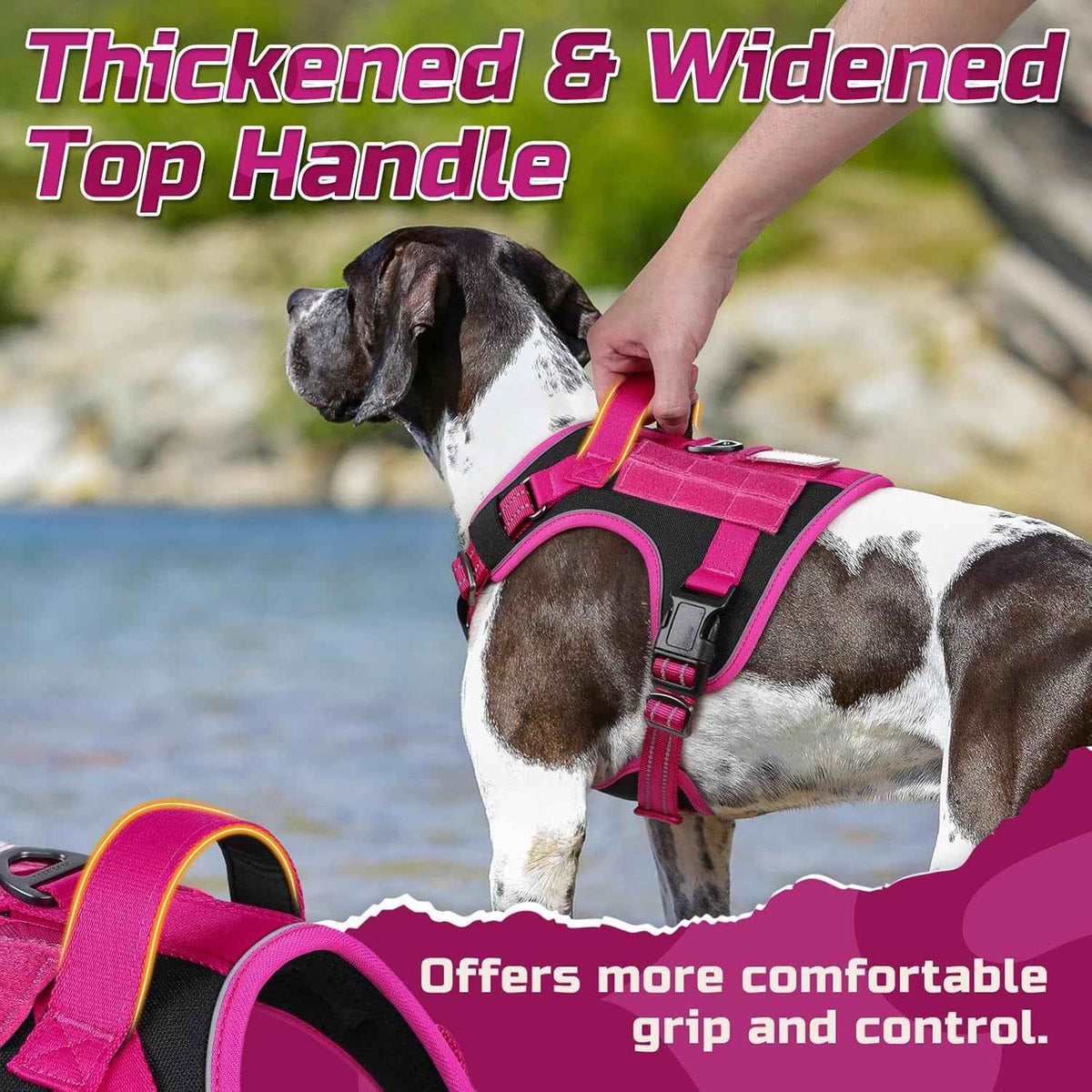 No-Pull Tactical Dog Harness MOLLE Vest with Handle