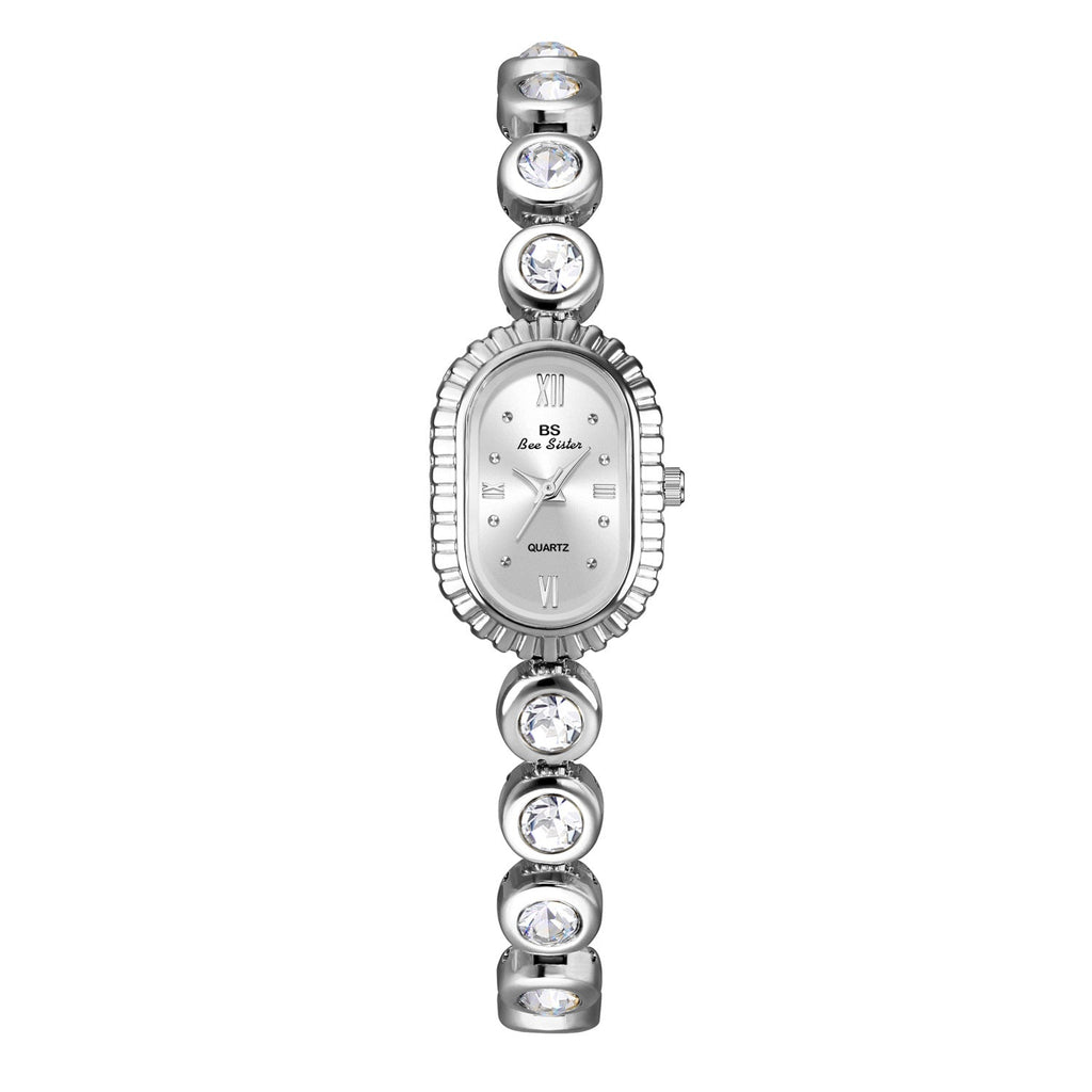 Womens Mid-century Light-luxury Jewelry Oval-arch Fashion Petite Watch