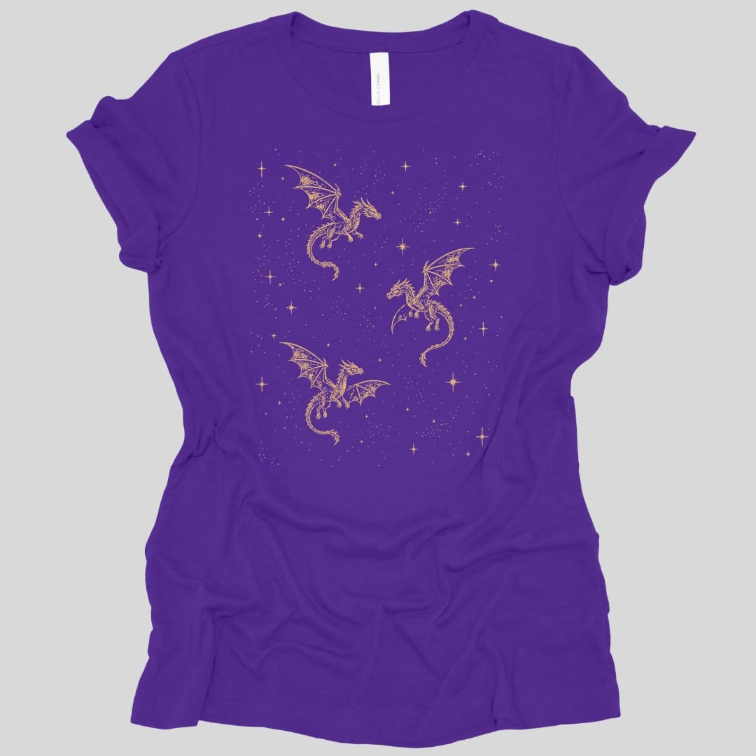 Celestial Dragons and Stars Women's T-shirt