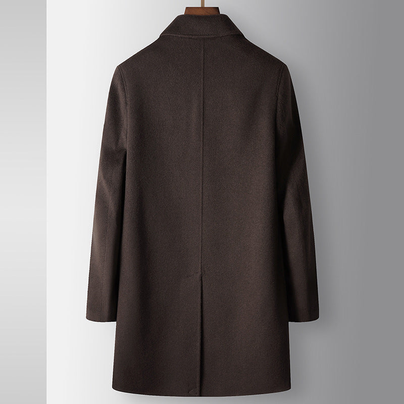 Men's Coat Autumn And Winter Mid-length Detachable White Goose Down Inner Youth High-end Business Handmade