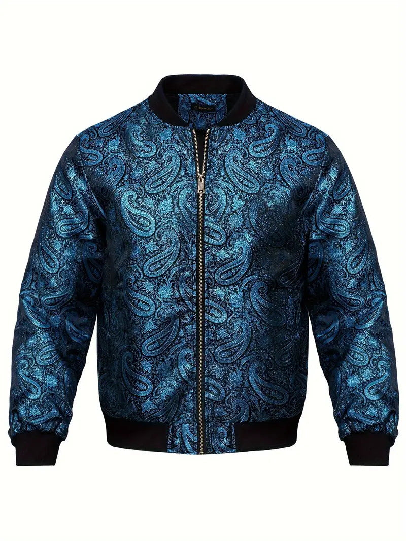 Mens Stylish Trendy Jacket With A Stand-up Collar