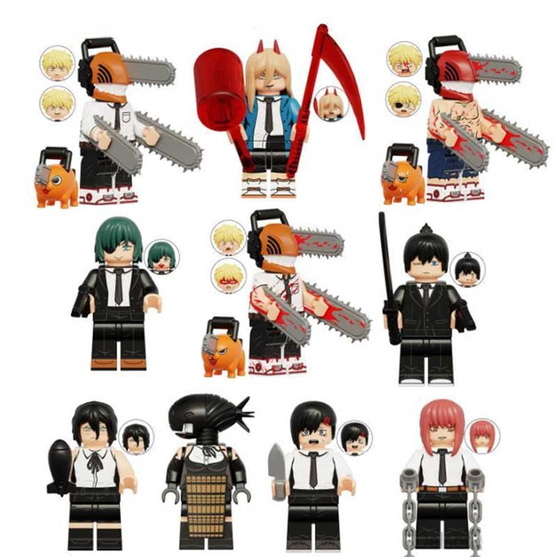 Chainsaw Man Anime Set of 10 Lego Minifigures Compatible Custom Toys 2