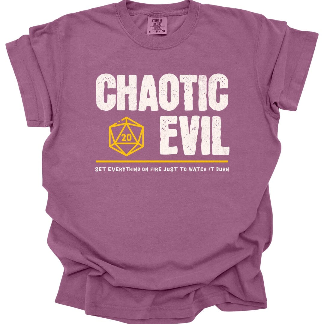 Chaotic Evil Shirt - D&D Alignment T-shirt - Comfort Colors