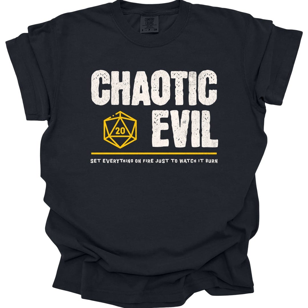 Chaotic Evil Shirt - D&D Alignment T-shirt - Comfort Colors