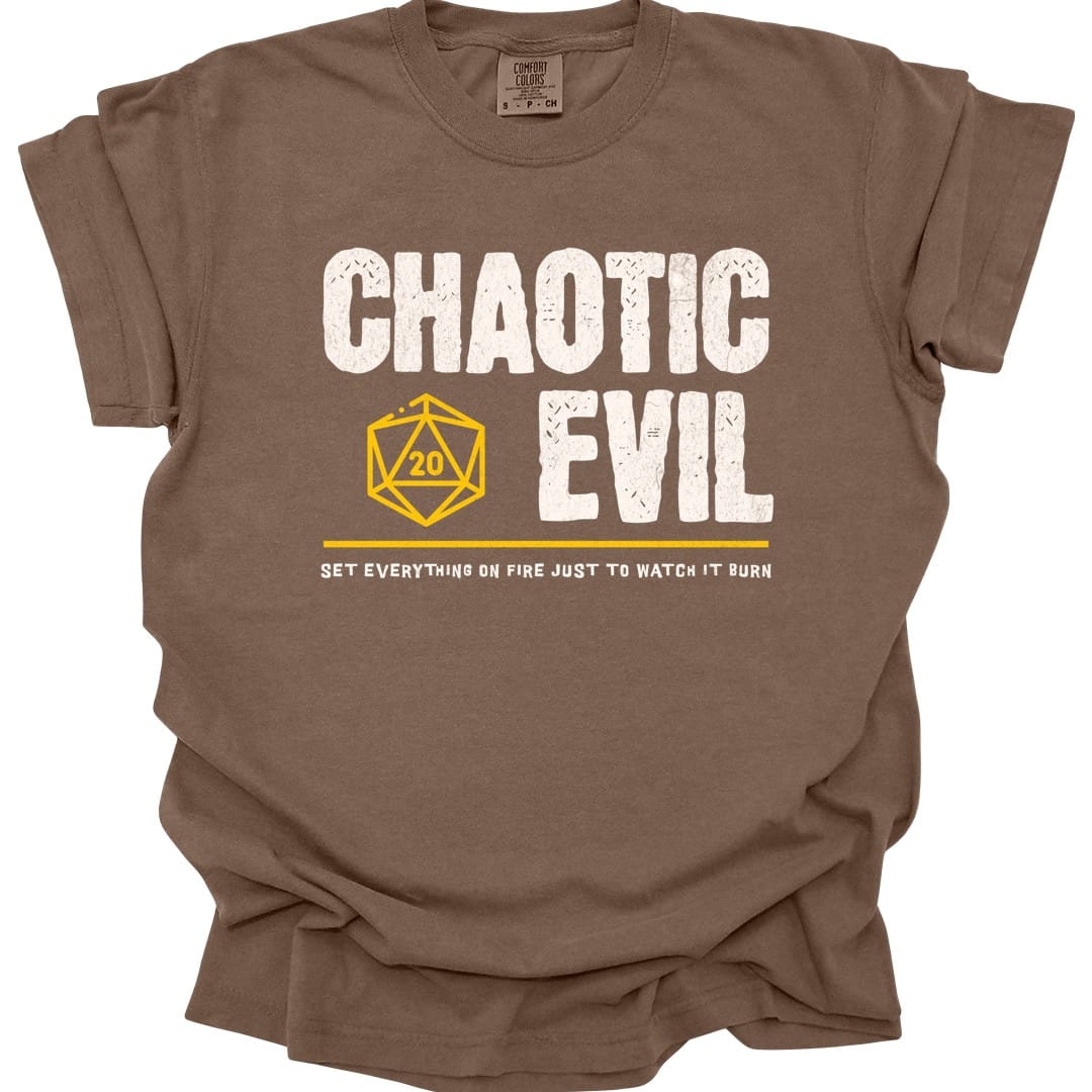 Chaotic Evil Shirt - D&D Alignment T-shirt - Comfort Colors