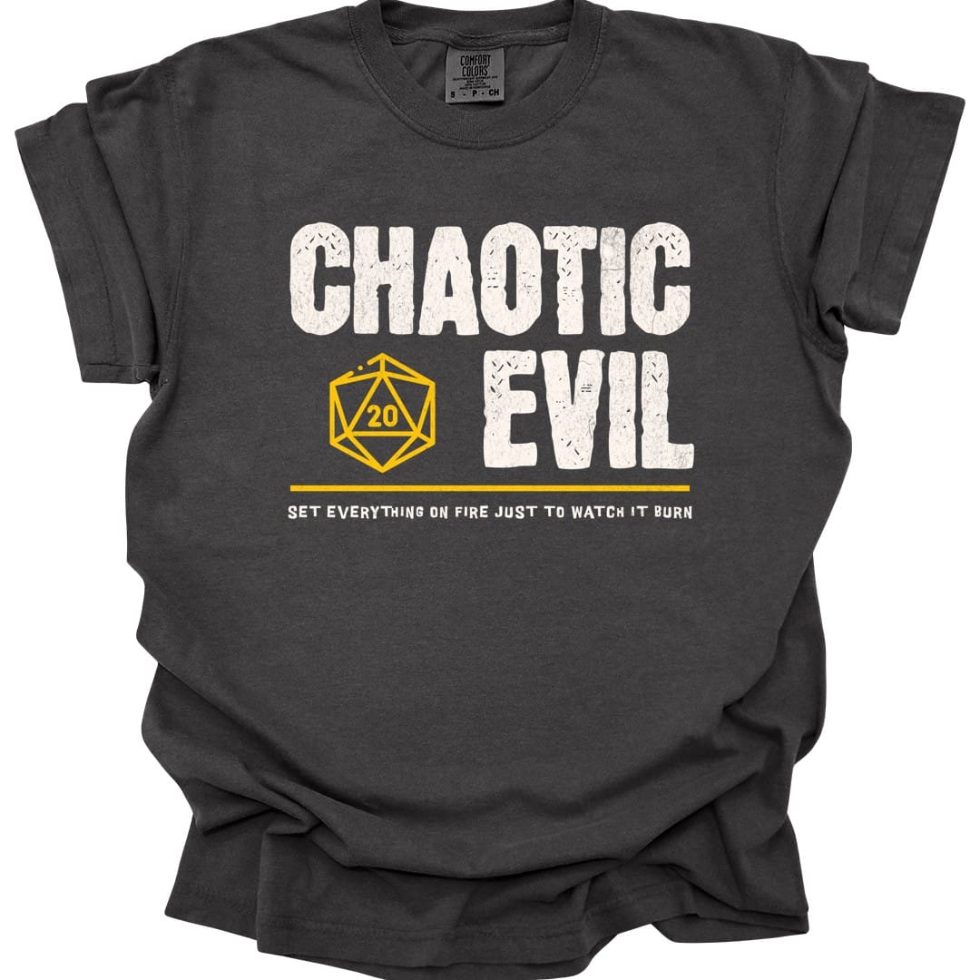 Chaotic Evil Shirt - D&D Alignment T-shirt - Comfort Colors