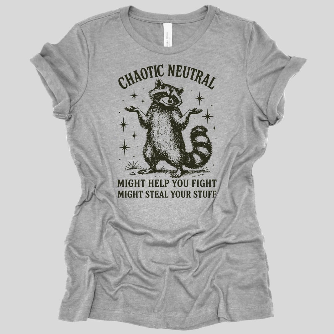Chaotic Neutral Raccoon Women's T-shirt