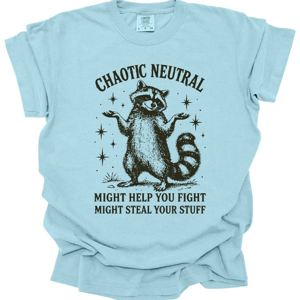 Chaotic Neutral Raccoon T-Shirt - Comfort Colors