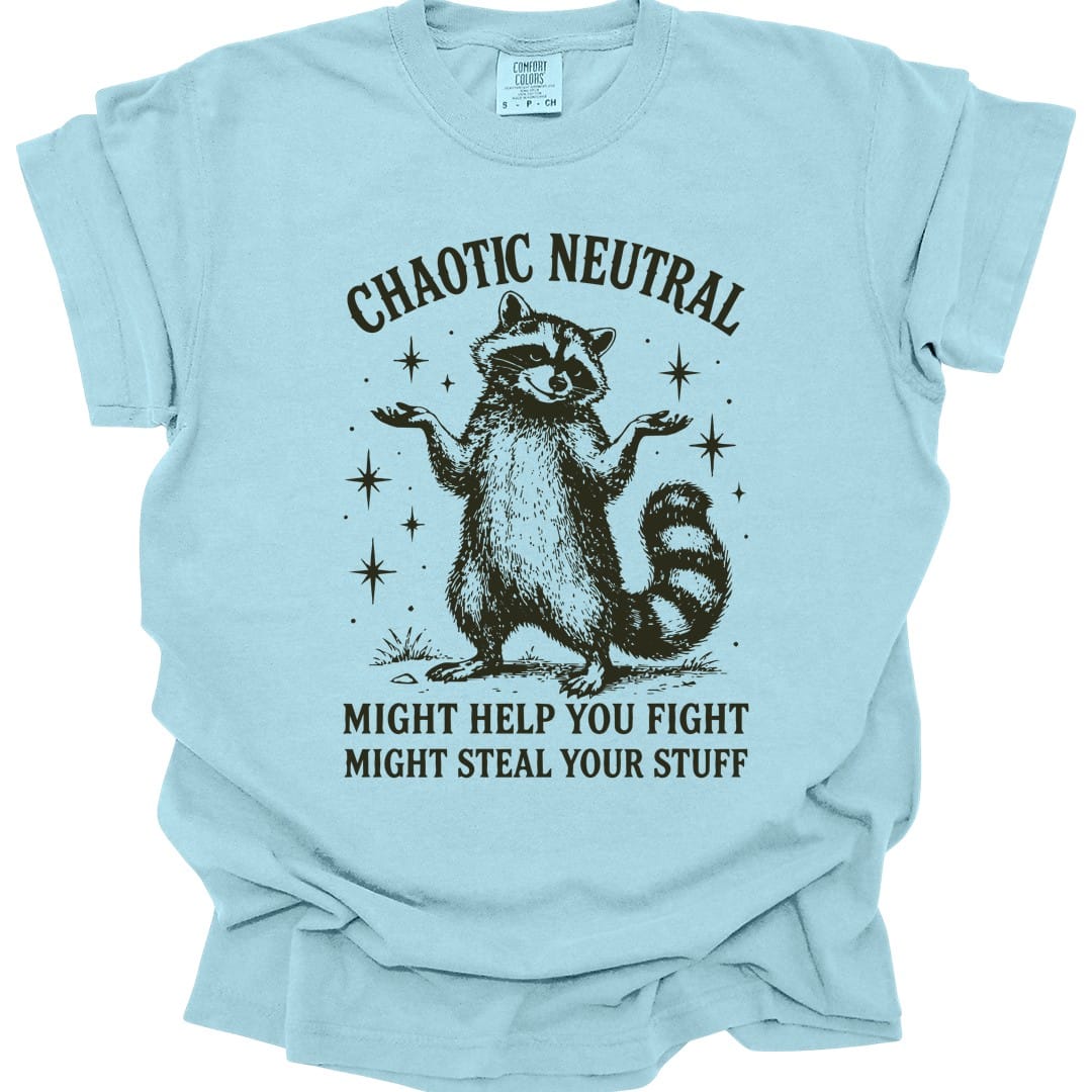 Chaotic Neutral Raccoon T-Shirt - Comfort Colors