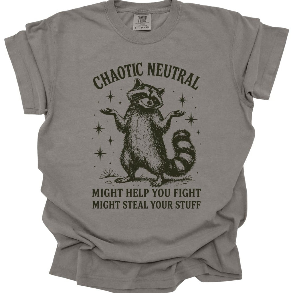 Chaotic Neutral Raccoon T-Shirt - Comfort Colors