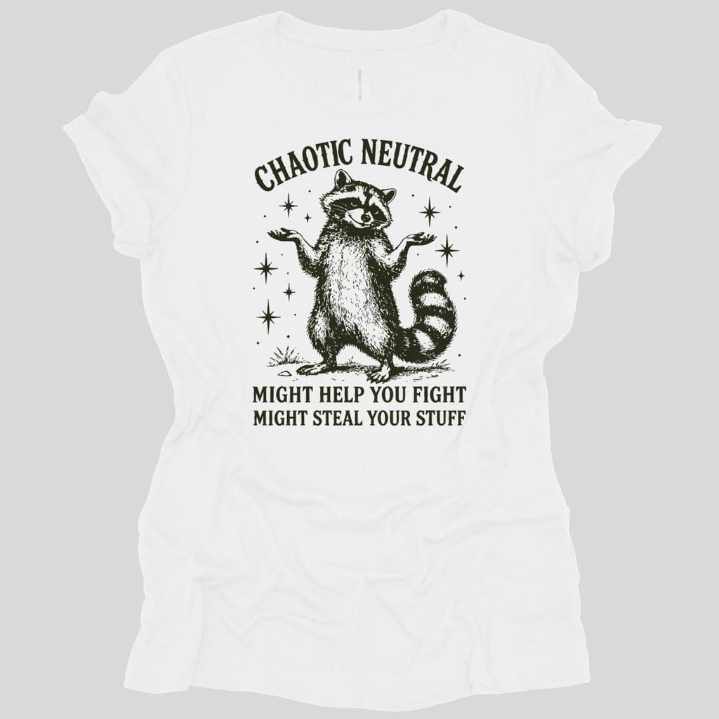 Chaotic Neutral Raccoon Women's T-shirt